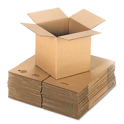 General Supply Brown Corrugated - Cubed Fixed-Depth Shipping Boxes, 12l ...