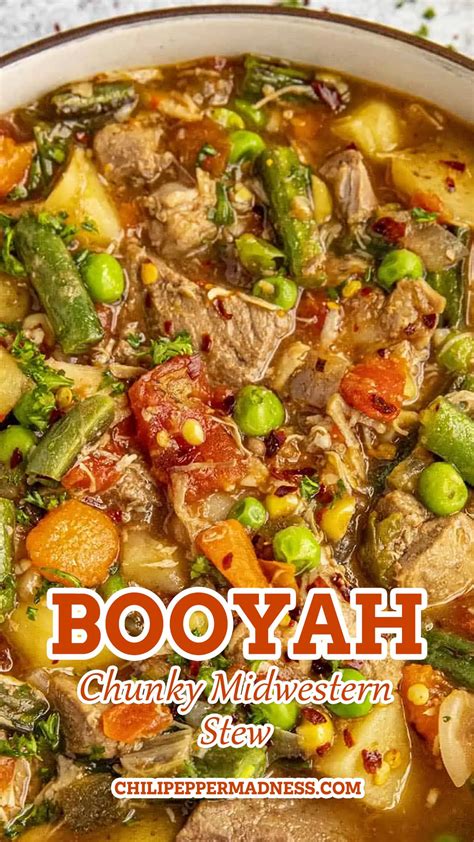 Chunky Midwestern Stew: Booyah Recipe in 2021 | Recipes, Stuffed peppers, Homemade hot sauce