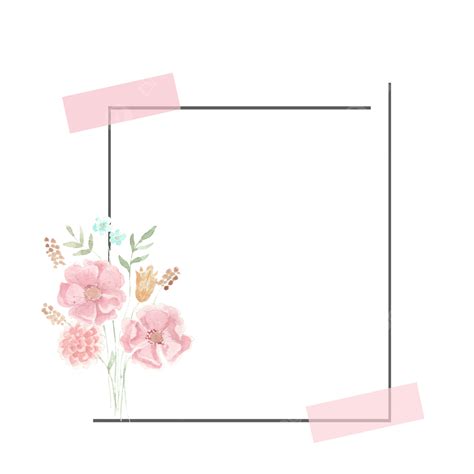 Aesthetic Polaroid PNG Transparent, Aesthetic Polaroid Frame With Cute Anemone Flower Free Png ...