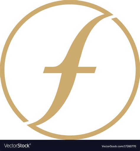 Letter f logo icon design template Royalty Free Vector Image