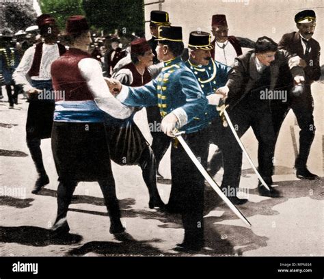 Arrest of Gavrilo Princip, assassin of Archduke Franz Ferdinand, 1914 ...