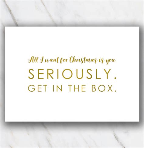 Funny Christmas quote for free | Get in the box on white background