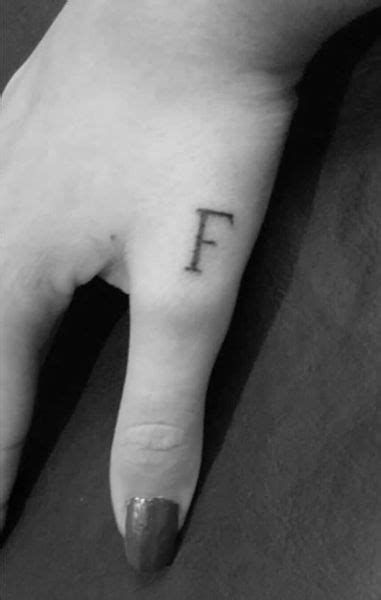 Letter F Tattoo Design