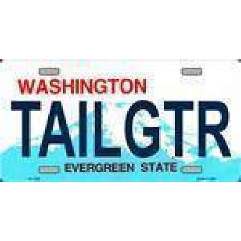 Washington State Background License Plate