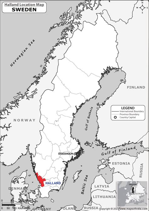 Where is Halland Located in Sweden? | Halland Location Map in the Sweden