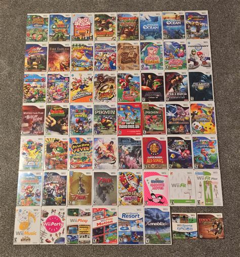 Complete collection of every physical Wii game published by Nintendo in ...