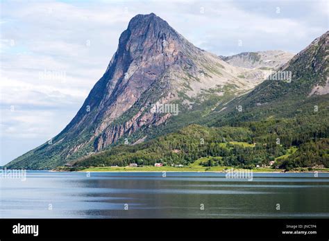 Steep mountains of grytoya island hi-res stock photography and images ...