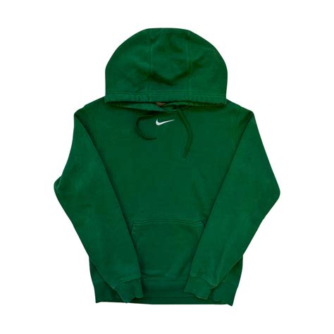 Nike Centre Logo Green Hoodie | We Vintage