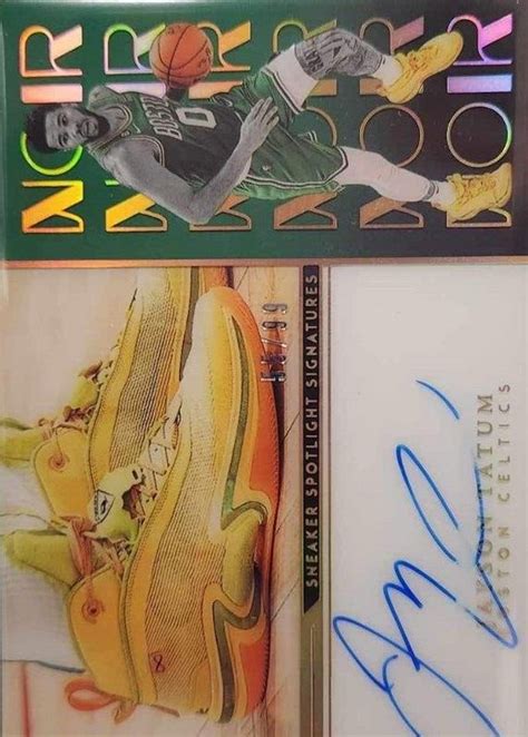 Jayson Tatum 2022 Noir #SSS-JAY Sneaker Spotlight Signatures /99 Price ...