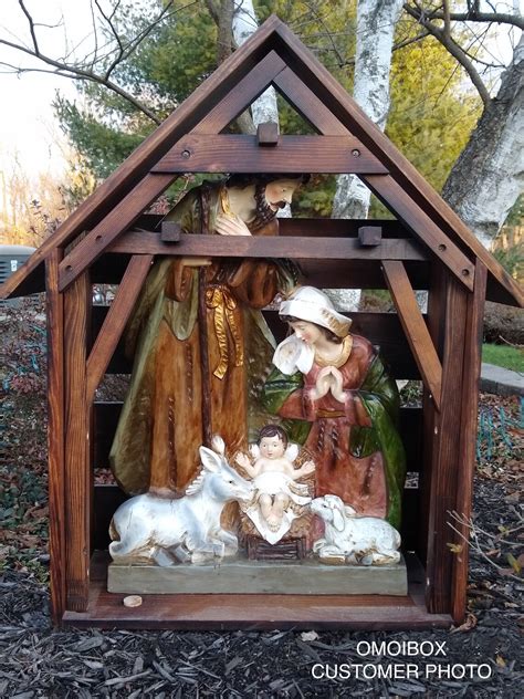 Large Outdoor Nativity Stable Wooden Nativity Manger Custom | Etsy