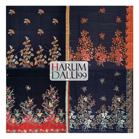 Jual Kain Batik Hitam Manis Banyak Motif Bunga | Shopee Indonesia