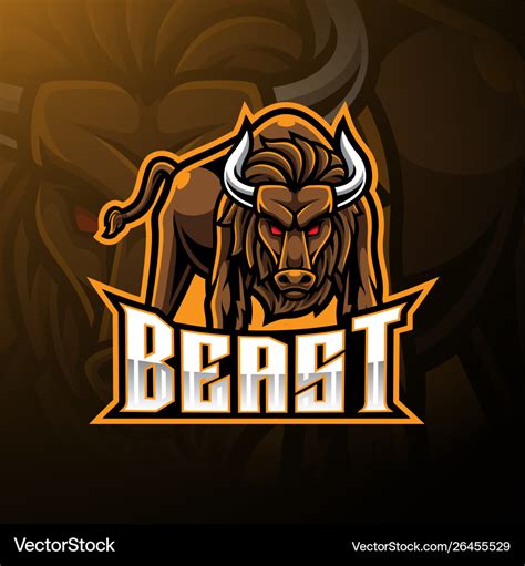 Angry bull mascot logo design Royalty Free Vector Image