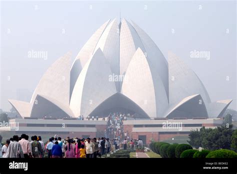 Baha'i House of Worship, partial view, Delhi, Rajasthan, North India, Asia Stock Photo - Alamy