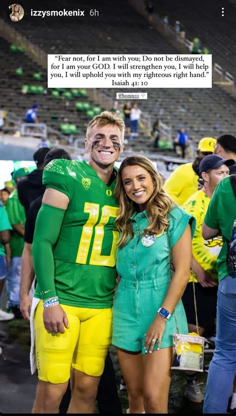 Oregon QB's wife Izzy Smoke quotes a powerful message from Bible as Bo Nix eyes to take down ...