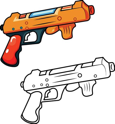 Toy Gun for Nerf Guns Automatic Machine Gun cartoon vector illustration ...