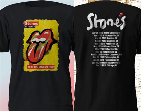 New The Rolling Stones Tour Concert 2019 No Filter U.S. Stadium Tour Black T-S #fashion # ...