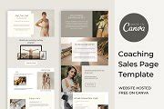 Coach Sales Page Template Canva | Templates & Themes ~ Creative Market