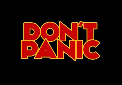 "Dont Panic - The Hitchhiker's Guide to the Galaxy" by sirllamalot | Redbubble