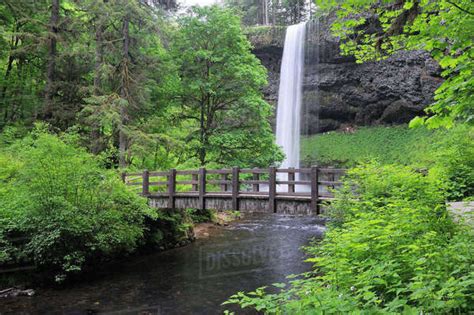 Silver Creek, South Falls, Silver Falls State Park, Marion County, Oregon, USA - Stock Photo ...