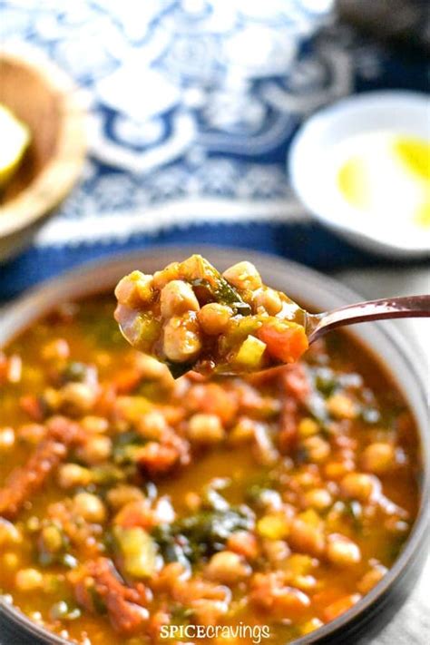 Moroccan Chickpea Soup in Instant Pot - Spice Cravings