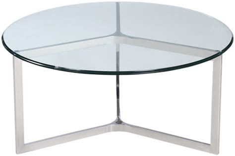 MABRO- Round Luxury Glass Coffee Table, Chrome Base Glamour Coffee Table-Coffee table-Belle Fierté