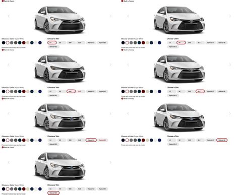 Difference In Toyota Camry Trim Levels