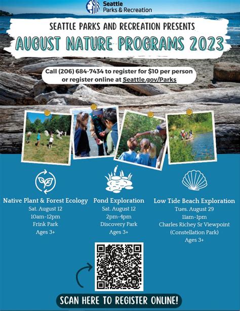 Seattle Parks and Recreation Upcoming Nature Programs - Parkways