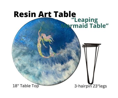 Resin Art Table: Leaping Mermaid - MOY Resin Envy