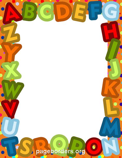 Alphabet Border: Clip Art, Page Border, and Vector Graphics