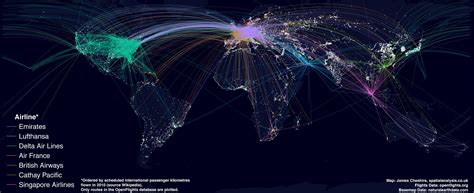 World Map With Flight Paths - Eloisa Merrielle