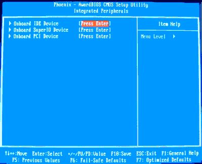 Technology - Shuttle PC - BIOS Integrated Peripherals - Martin Baker