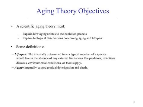 Theories of Biological Aging and Implications for Public Health – Exe…