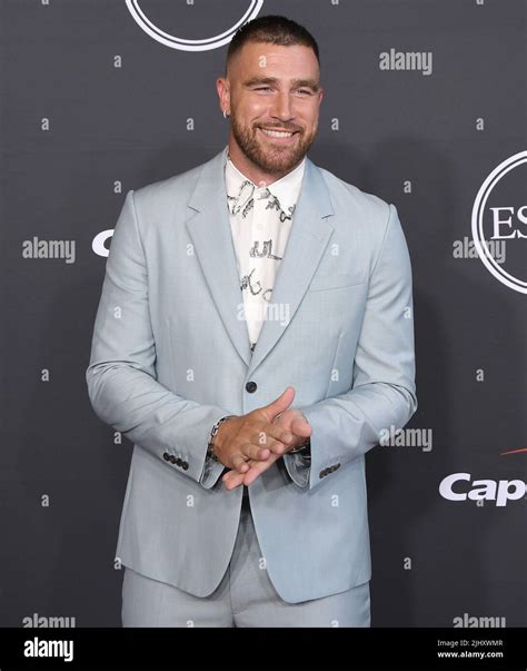 Travis Kelce arrives at the 2022 ESPYs held at the Dolby Theater in Hollywood, CA on Wednesday ...