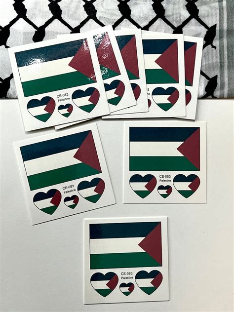 FREE PALESTINE Palestinian Flag Temporary Tattoo for Face Cheek Wrist ...