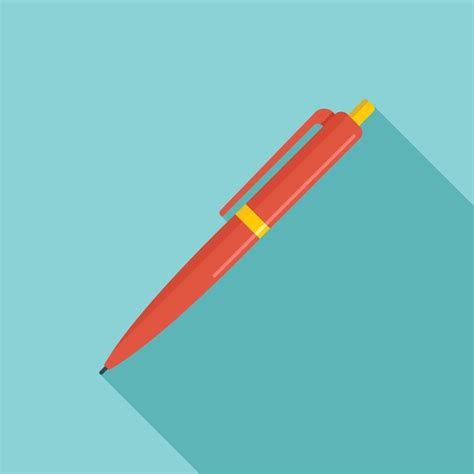 Pen icon, flat style 14573707 Vector Art at Vecteezy