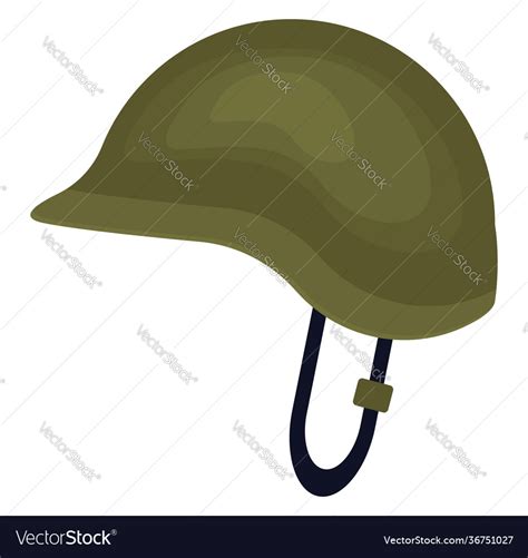 Military helmet on white background Royalty Free Vector