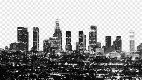 Downtown Los Angeles Skyline graphy, hollywood sign, animals, building png | PNGEgg