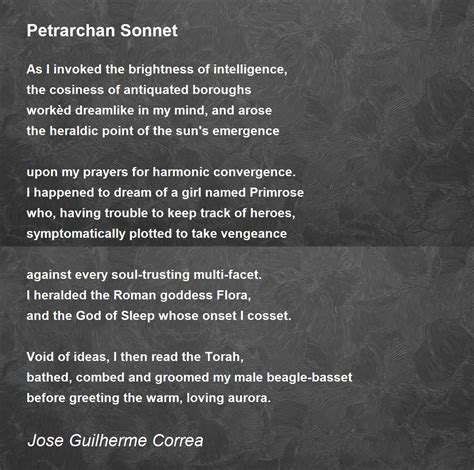 What Is Petrarchan Sonnet In Poetry - Infoupdate.org