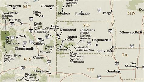 Black Hills and Badlands National Park PDF Maps