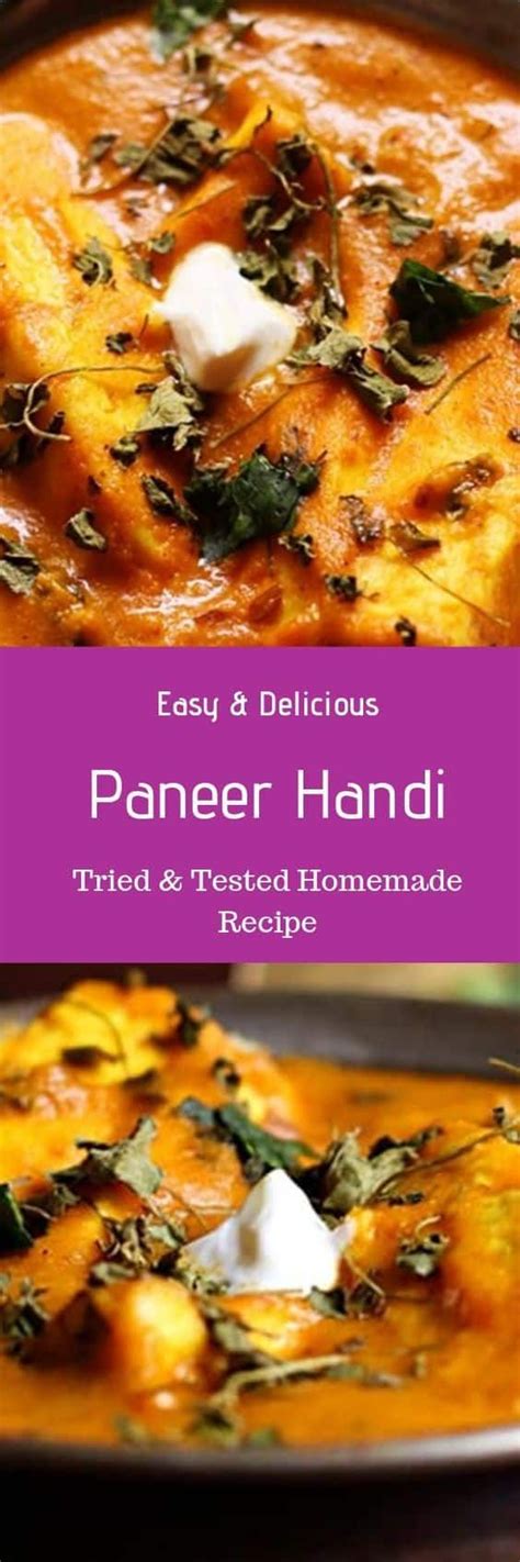 Paneer handi recipe with step by step photos. Learn how to make rich ...