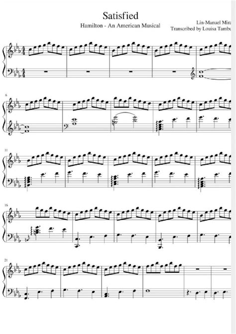 (PDF) Hamilton the Musical - "Satisfied" Sheet Music - DOKUMEN.TIPS