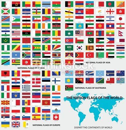 National flags of the world, dis-part the continents of world. | Flags of the world, National ...