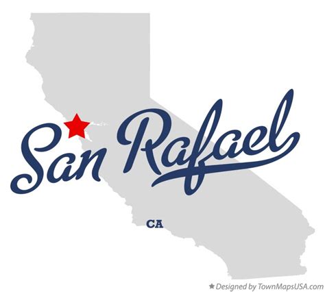 Map of San Rafael, CA, California