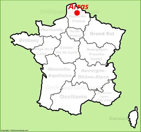 Arras location on the France map - Ontheworldmap.com