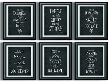 Dungeons and Dragons Art Dnd Quotes Set of 6 Wall Art D&D Gift - Etsy Canada