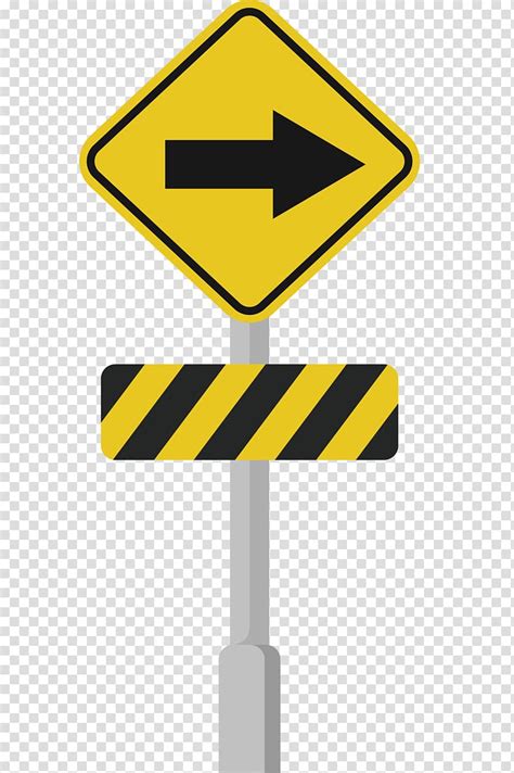 Right arrow signage illustration, Traffic sign , Right road sign ...