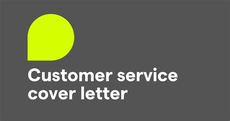 Customer Service Representative Cover Letter | Templates & Examples