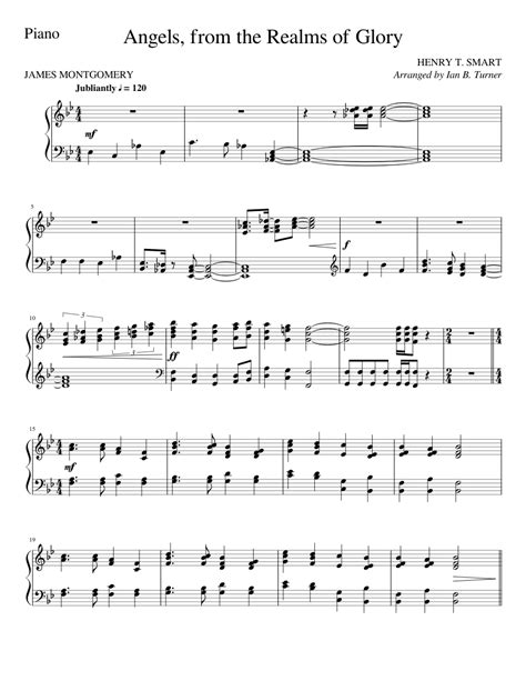 Angels from the Realms of Glory Sheet music for Piano (Solo) | Musescore.com