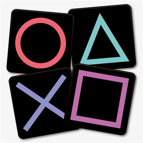 PlayStation Buttons Gaming Coaster Set - Gaming Displays