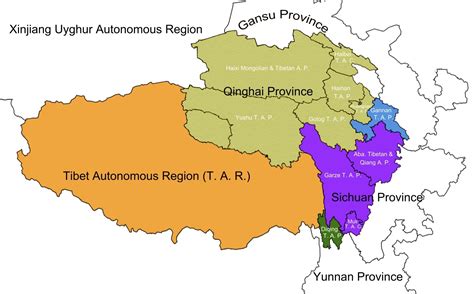 Tibet Autonomous Region Map